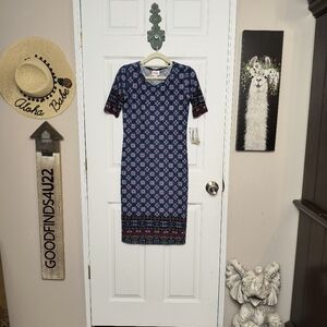 LulaRoe Julia Blue Dress Size XXS